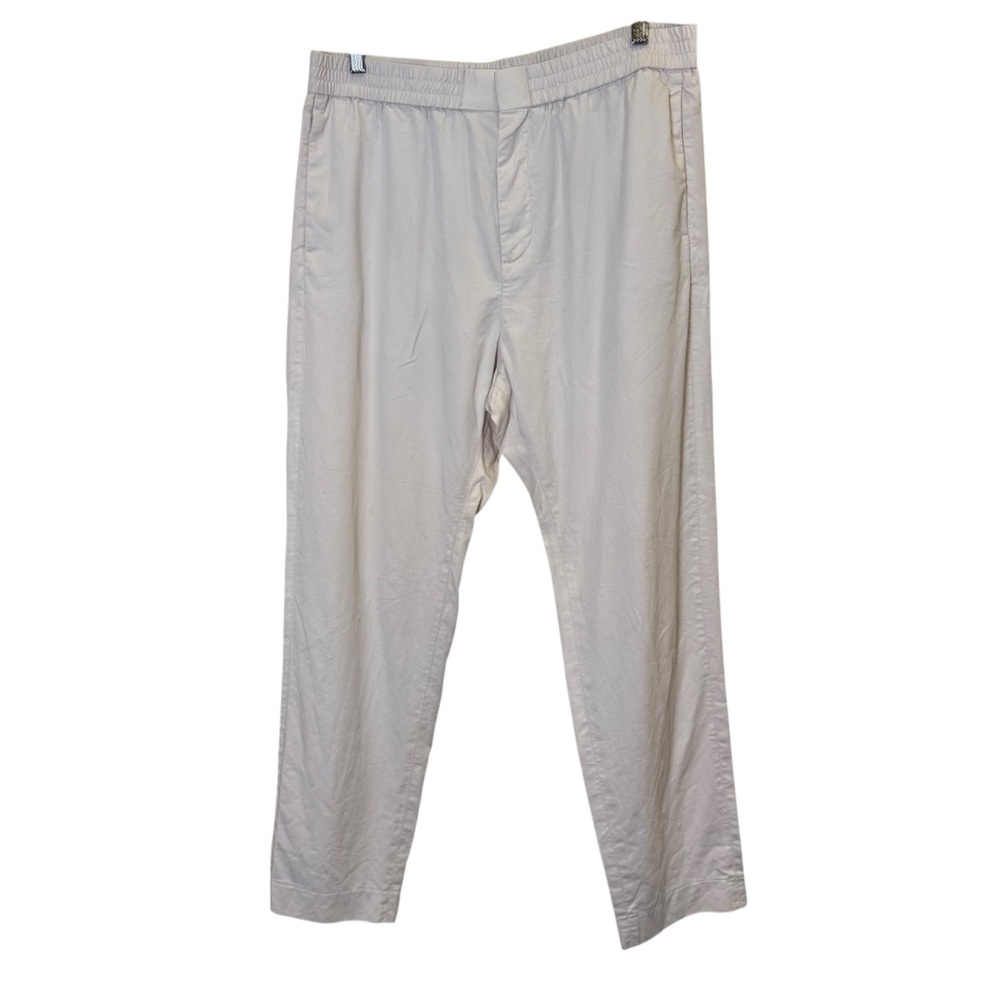 COS Men's Cream Flat Front Casual Lounge Cotton Twill Pants Sz 36R